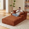 AENKYO Oversized Sleeper Sofa Bed & Cloud Lounge Chair, 2 Pillows Corduroy Upholstered Sofa No Assembly Required for Living Room - 3 of 4