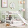 NicBex Twin Size Bunk Bed Loft Bed Pine Bed Frame with Slide, Ladder and Full Length Guardrail for Bedroom, No Box Spring Required, White - 2 of 4