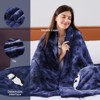 Inhand Heated Blanket Electric Throw - 50"x60" Tie-dyed Flannel Heating Blanket Throw Auto-Off 10 Heat Level Over-Heat Protection - 2 of 4