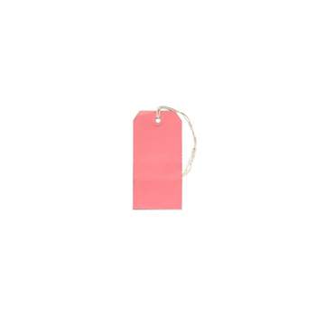 Jam Paper Gift Tags with String, Tiny, 2 3/4 x 1 3/8, Neon Orange, 100/Pack