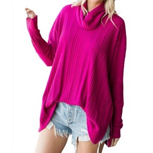 Women's Brushed Ribbed Relaxed Top - First Love - 1 of 3