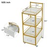 Locking Salon Storage Cabinet,3 Tier Barber Salon Storage Trolley Cart with Lockable Wheels,Rolling Hairdressing Salon Cart for Barbershop Spa - 2 of 4