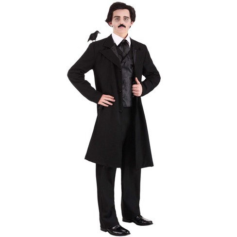 Halloweencostumes.com Large Men Edgar Allan Poe Mens Costume, Black ...