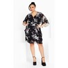 Women's Plus Size Bouquet Mini Dress - black | CITY CHIC - image 2 of 4