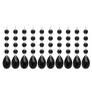 Unique Bargains Hanging Ornament DIY Craft Teardrop Crystal Chandelier Pendant Beads 4.92" x 1.5" 10 Pcs - 1 of 4