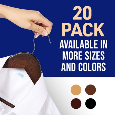Vintage Dark Brown Wooden Suit Hangers with 360° Swivel Hook