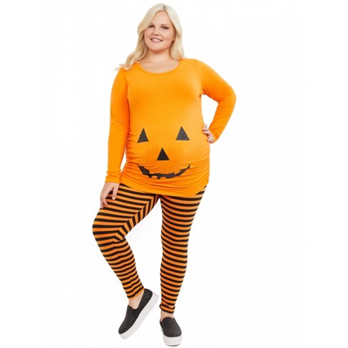 Plus Size Pumpkin Maternity Pajama Set | Motherhood Maternity : Target
