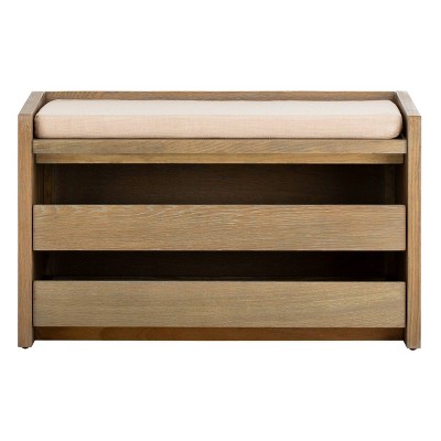 Rustic Driftwood Mercer Entryway Storage Bench 23 Effective