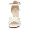 Allegra K Women's Floral Lace Mesh Wedges Sandals - 3 of 4