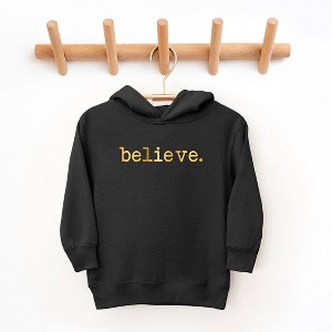 The Juniper Shop Believe Puff Print Toddler Graphic Hoodie - 1 of 3