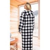 ADR Women's Zip Up Robe with Hood, Women's Long Zipper Robe, Warm Cozy Hooded Bathrobe - 3 of 3