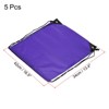 Unique Bargains Gym Sports Outdoor Traveling Nylon Polyester Drawstring Storage Bag 5 Pcs - 2 of 3