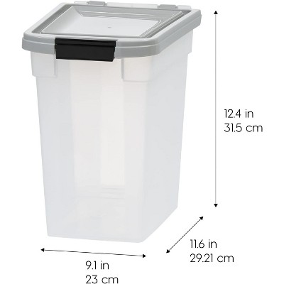 ClearView Airtight Pet Food Storage, 12.75 Qt, BPA-Free Plastic