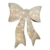 Northlight Sparkling Lighted Bow Christmas Window Silhouette - 24" - Cream - Clear Lights - 2 of 2