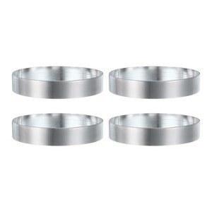 Unique Bargains Stainless Steel Seamless Nonstick Mirror Coating Round Cake Ring 4 Pcs - 1 of 4