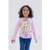 Barbie Big Girls 3 Pack Long Sleeve T-Shirts Toddler to Big Kid