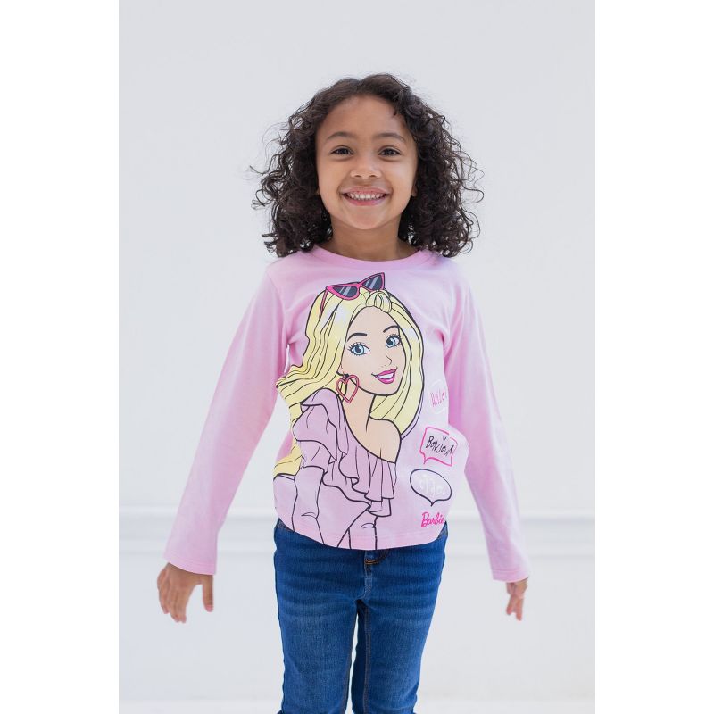 Barbie Girls 3 Pack T-Shirts Toddler to Big Kid , 2 of 9