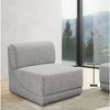 Meridian Furniture,Ollie Boucle Fabric Armless - 2 of 4