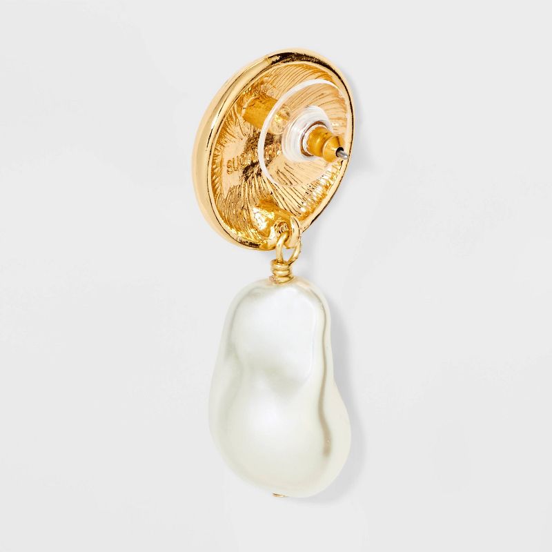 SUGARFIX by BaubleBar Swirled Pearl Drop Earrings - Gold, 3 of 6