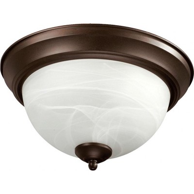 Quorum Lighting 3 - Light Flush Mount in  Oiled Bronze