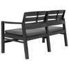 vidaXL Patio Lounge Set, 4 Piece Outdoor Furniture Set, Anthracite - Includes Coffee Table, Bench, Armchairs and Cushions - 4 of 4