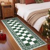 2x6 Runner Rug, Non-Slip Checkered Christmas Rug, Low Pile Easy-to-Clean Mat, Holiday Decor Rug for Kitchen, Entryway & Living Room - 2 of 4
