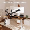 HUANUO Triple Monitor Mount for 17 to 32 inch Screens, Gas Springs Adjustment Triple Monitor Stand with Swivel, Tilt, Rotation, Clamp & Grommet Kit - 4 of 4