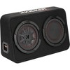 Kicker 48TCWRT82 CompRT 8" subwoofer in thin profile enclosure, 2ohm with 46CXA4001 Amp & Speaker Wire Bundle - image 2 of 4