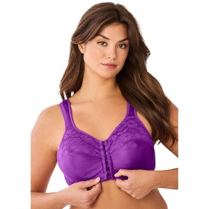 Comfort Choice Women's Plus Size Easy Enhancer Front-Close Wireless Bra - 1 of 4