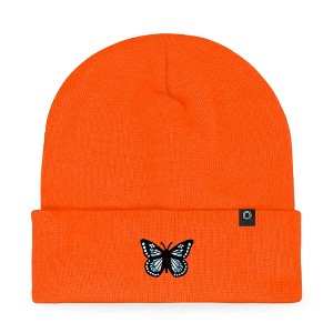 Dalix Butterfly Embroidered Beanie Insect Warm Winter Knit Hat for Women - 1 of 4