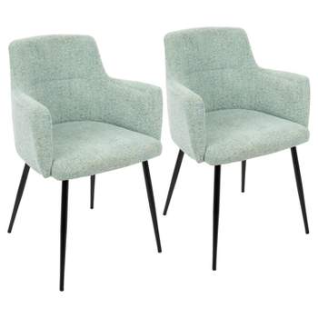 Set of 2 Andrew Contemporary Dining Accent Chairs - Lumisource