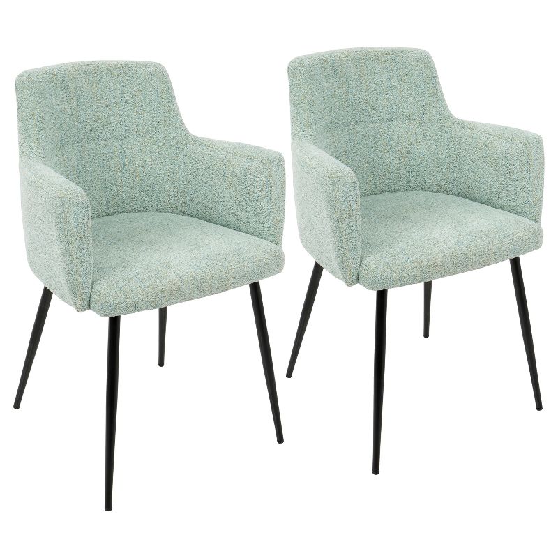 Set of 2 Andrew Contemporary Dining Accent Chairs - Lumisource, 1 of 13