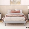 Streamdale Modern Design Twin Size Floating Platform Bed Frame for Grey Color - 3 of 4