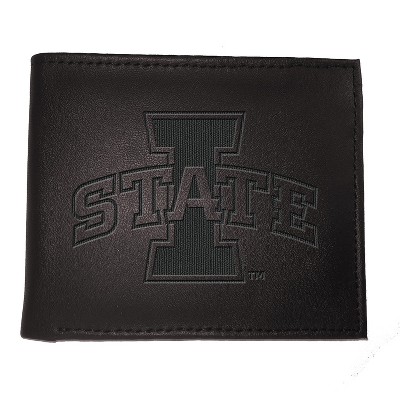 Evergreen NCAA Iowa State Cyclones Black Leather Bifold Wallet Officially Licensed with Gift Box