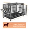 Heavy Duty Dog Crate with Stainless Steel Bowls - 2 of 4
