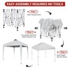 10 x 10 FT Pop Up Canopy Tent, Height Adjustable Sun Shade Shelter with Wheeled Carry Bag, Waterproof Party Tent for Patio, Garden - 4 of 4