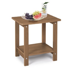 Arceso Adirondack Outdoor Side Table, 2-Tier HDPS Patio End Table Weather Resistant, Morden Side Table for Patio, Pool, Porch - 1 of 4