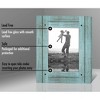 Americanflat Rustic Picture Frame Textured Wood and Polished Glass for Wall and Tabletop - Turquoise 5" x 7" - 4 of 4