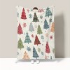 Soft Flannel Christmas Tree Throw Blanket - Plaid & Snowflake Pattern in Green, Contemporary Holiday Decor for Home, Office, Christmas Blankets. - 3 of 4