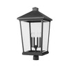 Z-Lite Beacon 4 - Light Post Light in  Black - 3 of 4