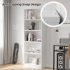 GlasFlength Decorative Bookshelf, Spacious Space and Adjustable Shelf, Open Bookshelves for Bedroom, Living Room, Home Office，White，24.4"*11.6"*68.9" - 2 of 4
