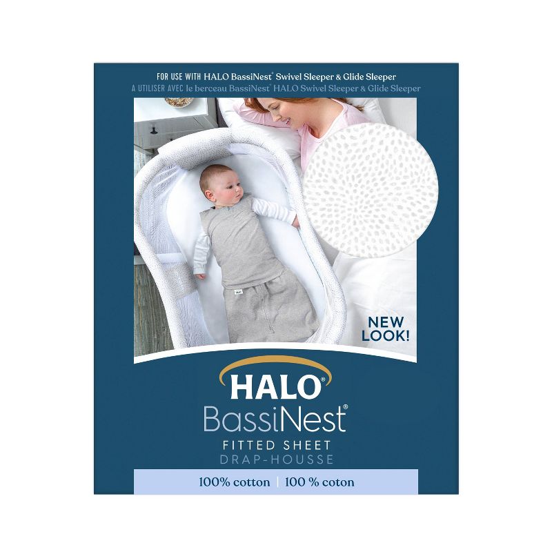 HALO Innovations Bassinest 100% Cotton Fitted Sheet, 4 of 5