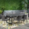 Christopher Knight Home Lecanto Outdoor Acacia Wood and Wicker 7 Piece Dining Set - 2 of 4