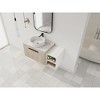 Vynxaria 42 in. Single Floating White Oak Plywood Bath Vanity with White Flat Stone Slab Ceramic Top KD-PACKING Ready to Assemble - 4 of 4