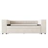 TIRAMISUBEST Twin Size Upholstered Daybed with Storage Shelves and Twin Size Trundle, French Velvet Sofa Bed Frame with USB Charging Ports and Drawers - 4 of 4