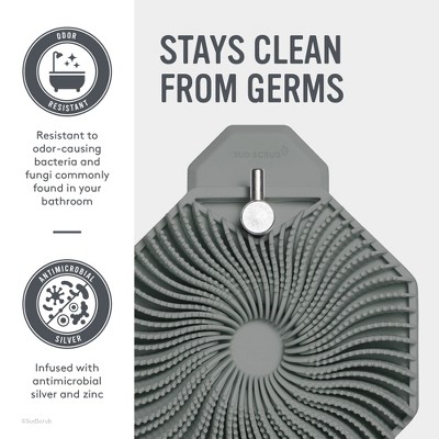 Charcoal Silicone and Stainless Steel Antimicrobial Shower Hook