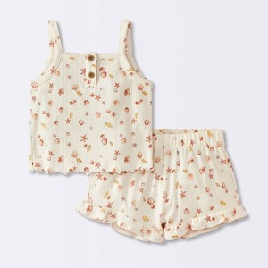 Baby Girls' Tank Top & Ruffle Shorts Set - Cloud Island™ - 1 of 3