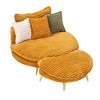 65" Corduroy Two-Seater Chair with 3 Matching Pillows - 4 of 4