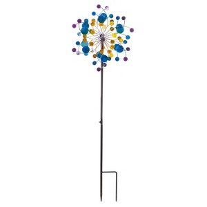 Evergreen 48.5"H Wind Spinner, Blue Confetti - 1 of 2