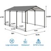 COWLOWN Gray 10x15 FT Heavy Duty Metal Carport with Galvanized Steel Roof & Frame - Outdoor Storage Shed for Car, Boat, and Truck - 3 of 4